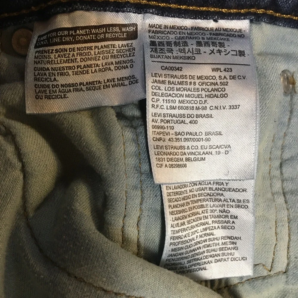 Levi's 569 Loose Straight Jeans Mens W44 L28 Dark Wash Blue Denim